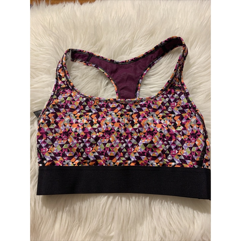 VSX Victoria's Secret Sport The Player Racerback Sports Bra Sz S Multicolor EUC